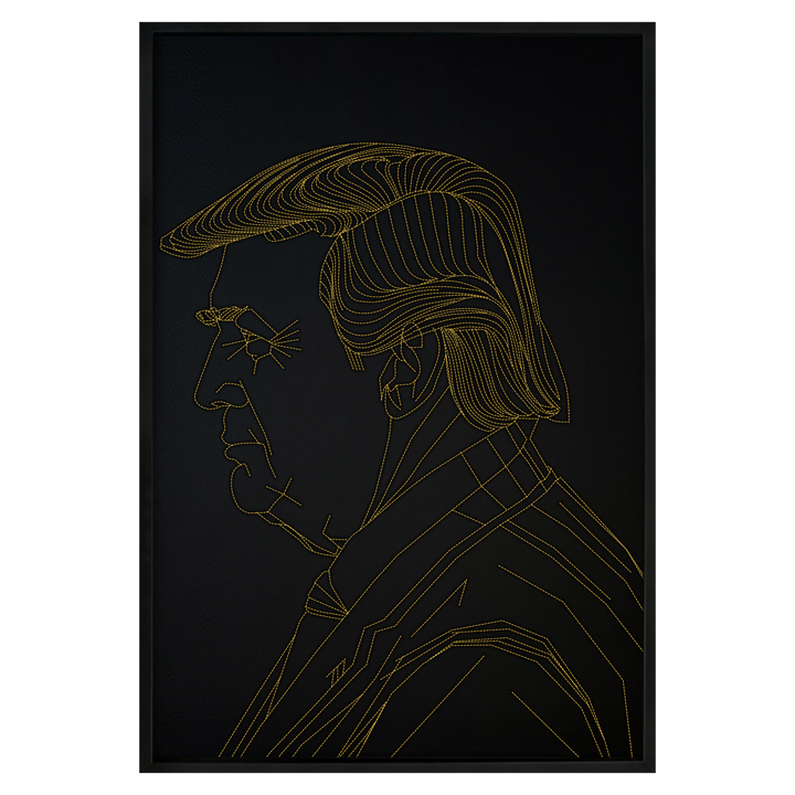 Leather American President Wall Art | Elegant Home Decor