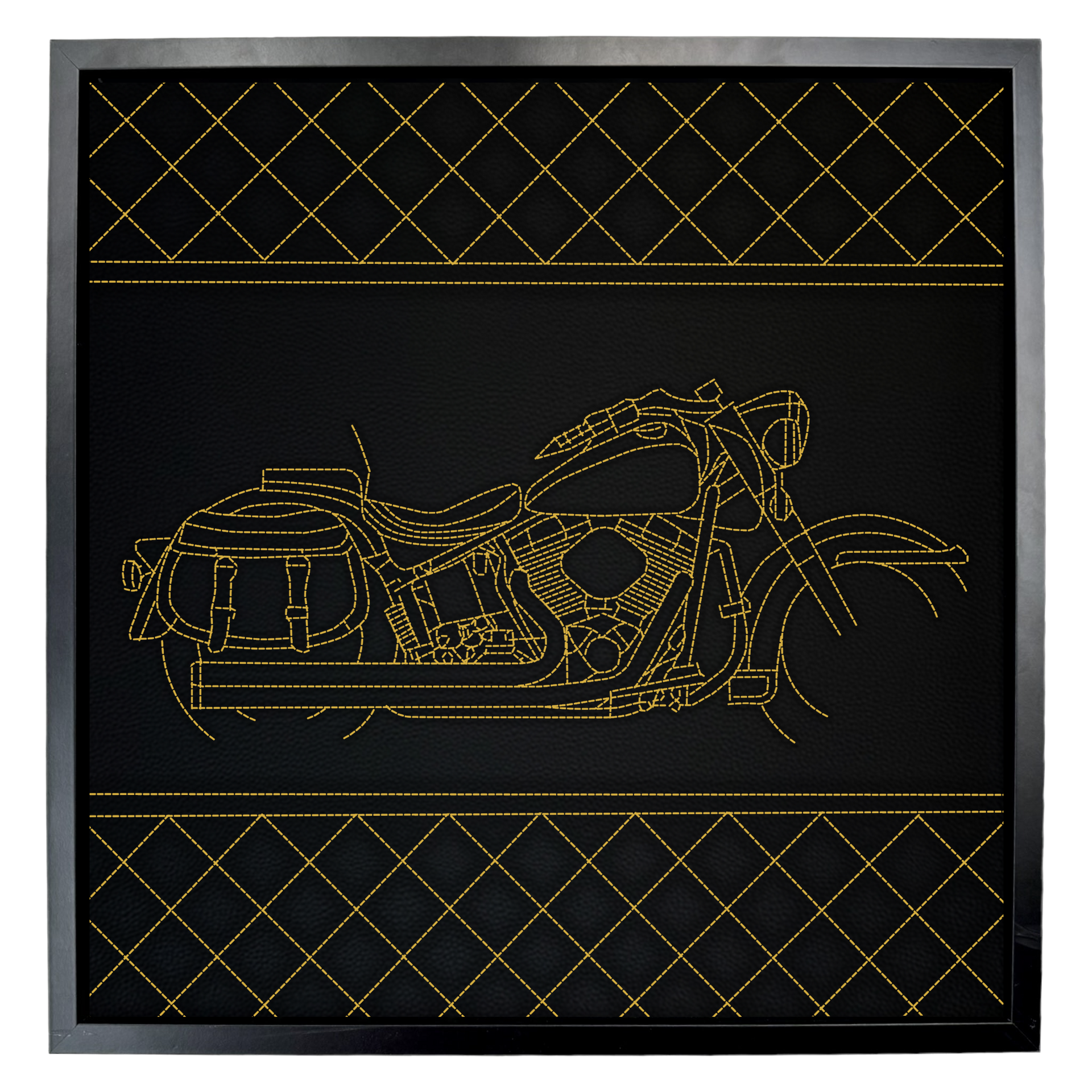 Leather Heritage Classic 1944 Inspired Wall Art: Embroidered Stitch
