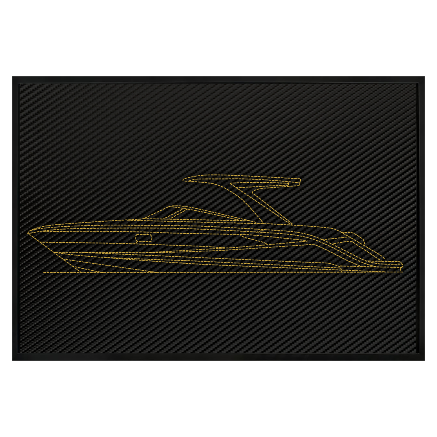 Wandkunst inspiriert vom Carbonleder SLX 310: Gestickte Stiche 